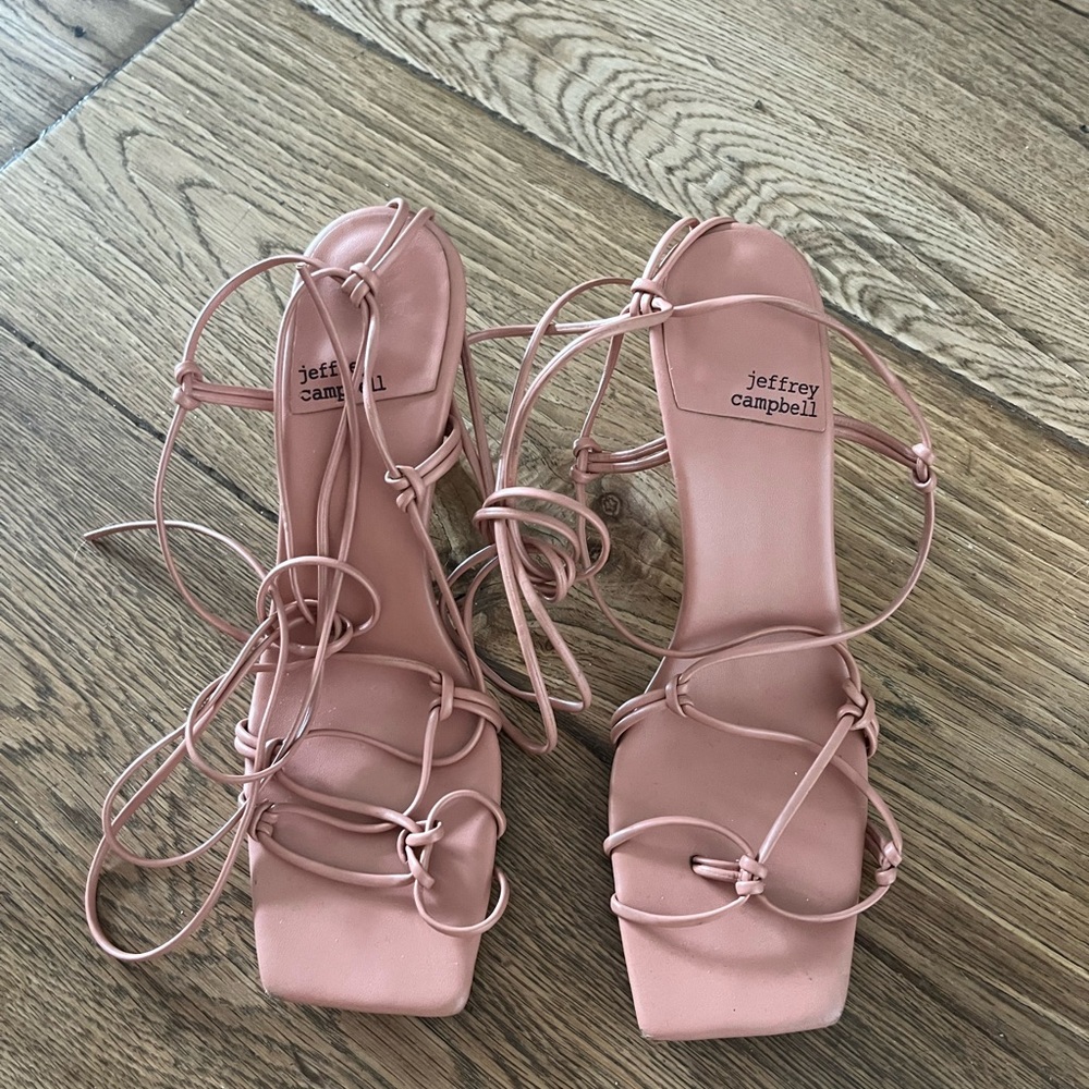 Jeffrey Campbell Nude Pink Strappy Sandals